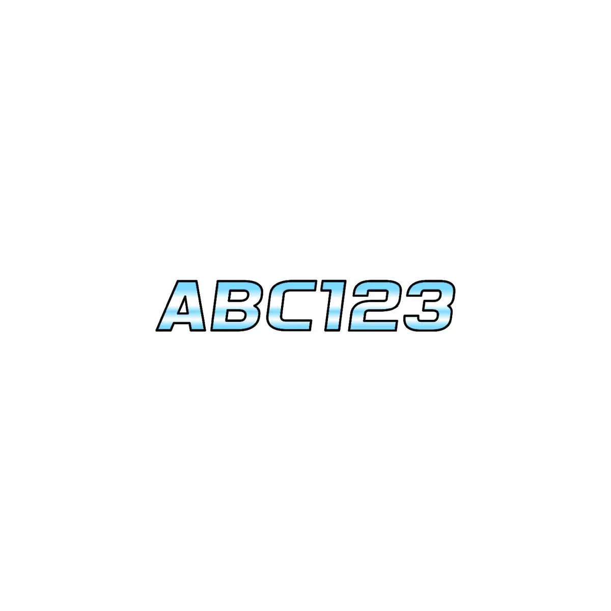 Hardline Chblk700 Series 700 Registration Kit, Chrome/Black, Slanted European Font, Solid Fill/Outline, 4 Sets Of 3" A-Z, 0-9 1