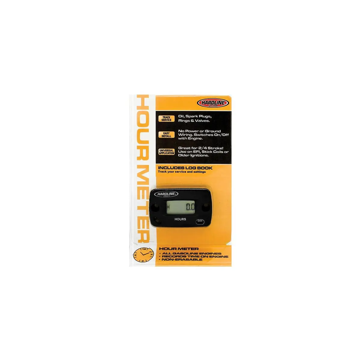 Hardline Products Hr-8063-2 Hourmeter Any Gas Engine, 2-1/8"L X 1-1/2"W X 5/8" H 1