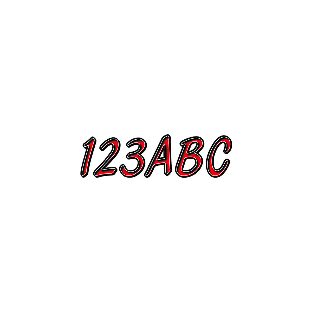 Hardline Rebkg400 Series 400 Registration Kit, Cursive, Smooth Font, Color Gradation, 4 Sets Of 3" A-Z, 0-9 1