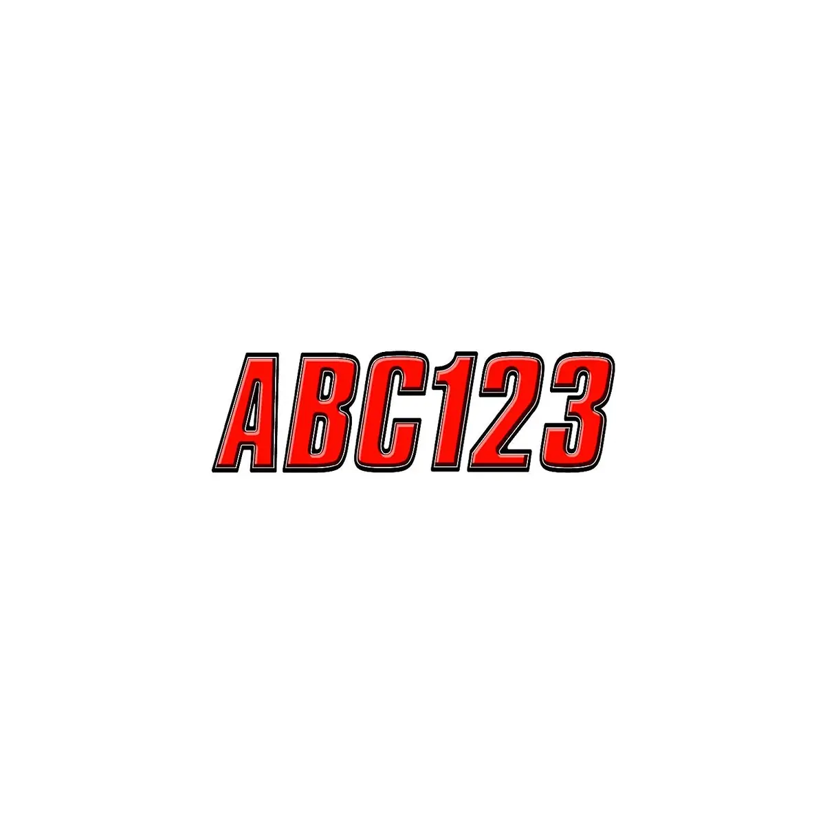 Hardline Reblk800 Series 800 Registration Kit, Red, Block Style Bevel Effect, 4 Sets Of 3" A-Z, 0-9 1