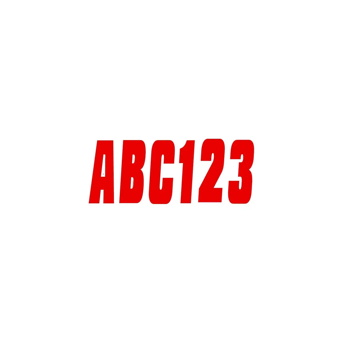 Hardline Products Red350ec Series 350 Registration Kit, Solid Color Font (Includes 4 Sets Of 3" A-Z, 0-9) 1