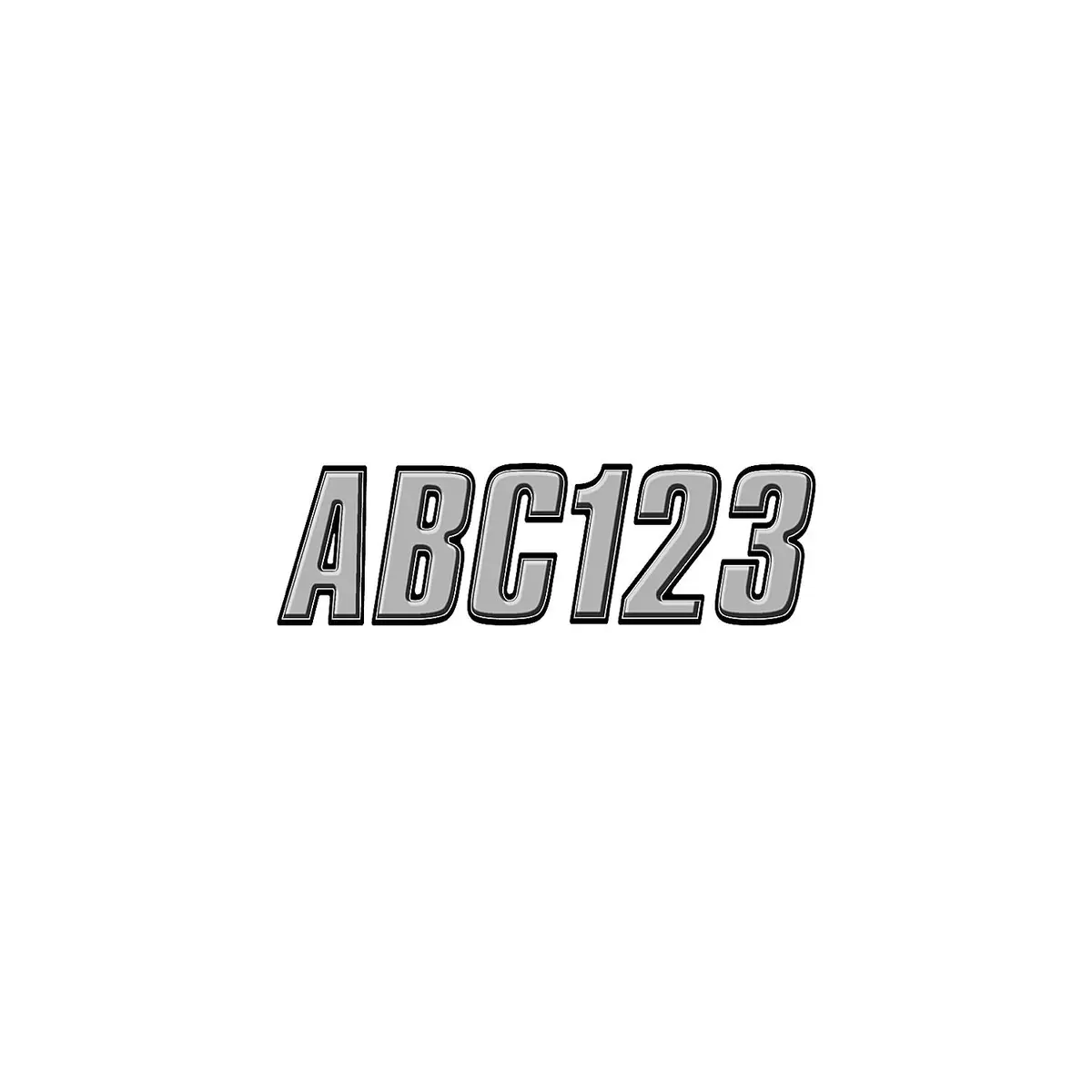 Hardline Siblk800 Series 800 Registration Kit, Silver, Block Style Bevel Effect, 4 Sets Of 3" A-Z, 0-9 1