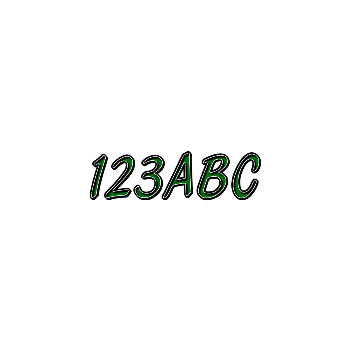 Hardline Tebkg400 Series 400 Registration Kit, Cursive, Smooth Font, Color Gradation, 4 Sets Of 3" A-Z, 0-9 1