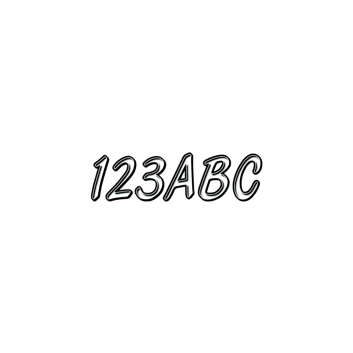 Hardline Whbkg400 Series 400 Registration Kit, Cursive, Smooth Font, Color Gradation, 4 Sets Of 3" A-Z, 0-9 1