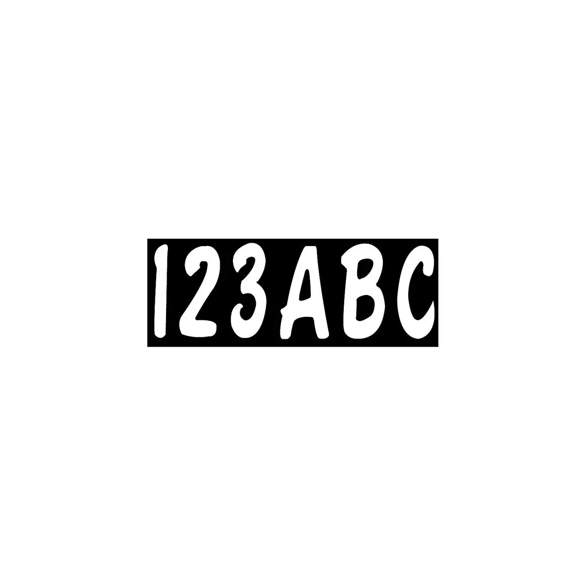 Hardline Products Whi200ec Registration Kit, Solid Color, Cursive Font (Includes 4 Sets Of 3" A-Z, 0-9) 1
