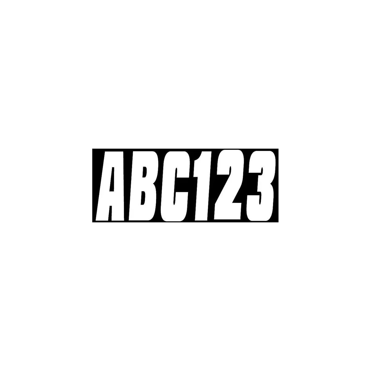 Hardline Products Whi350ec Series 350 Registration Kit, Solid Color Font (Includes 4 Sets Of 3" A-Z, 0-9) 1