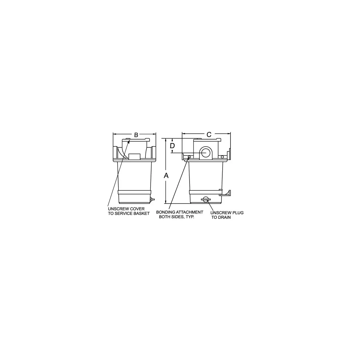 Groco Arg-3000-P Arg Bronze Strainer With Plastic Basket 1