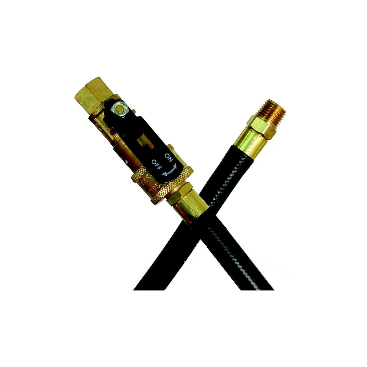 Jr Products 07-31195 Rv Rubber Appliance Hose W/ 1/4" Quick Disconnect Male &, Quick Disconnect Coupler Ends 1