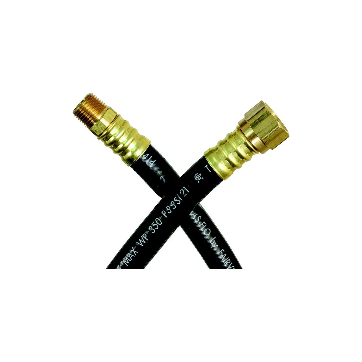 Jr Products 07-31455 Rv Rubber Lp Supply Hose W/ 1/2" Female Sae & 3/8" Male, Pipe Ends 1