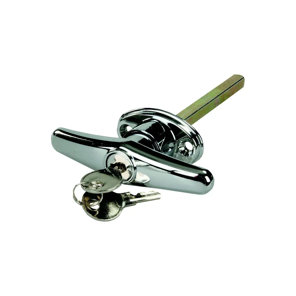 Jr Products 10885 Chrome Locking T Handle For Truck Caps, Bed Covers & Tool Boxes 1