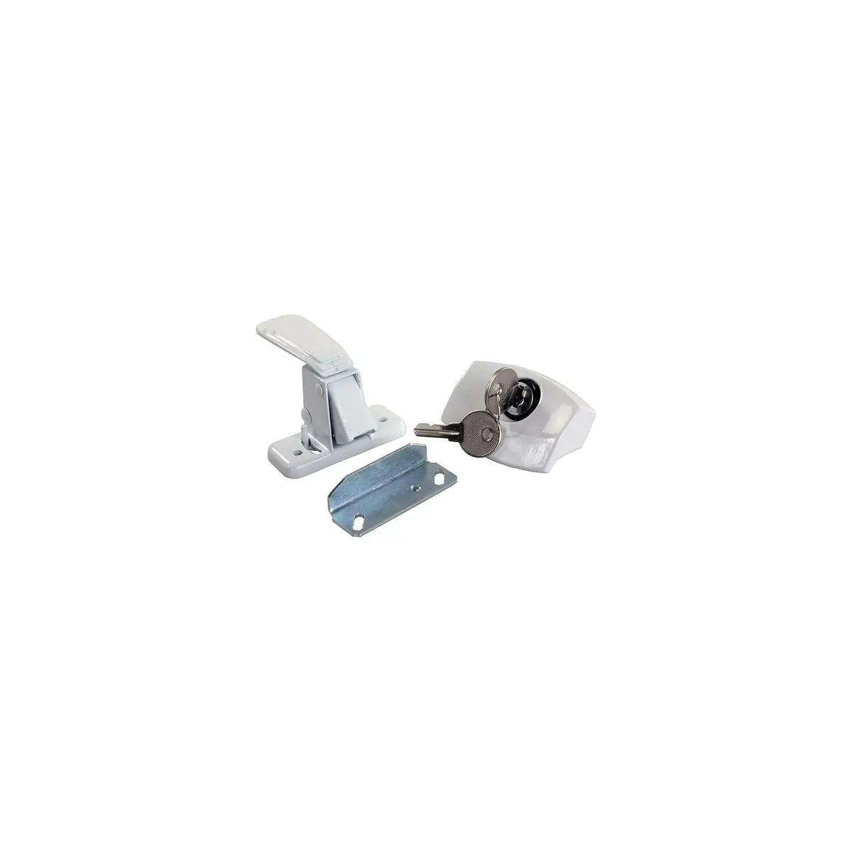 Jr Products 11685 Black Locking L-Handle, White 1