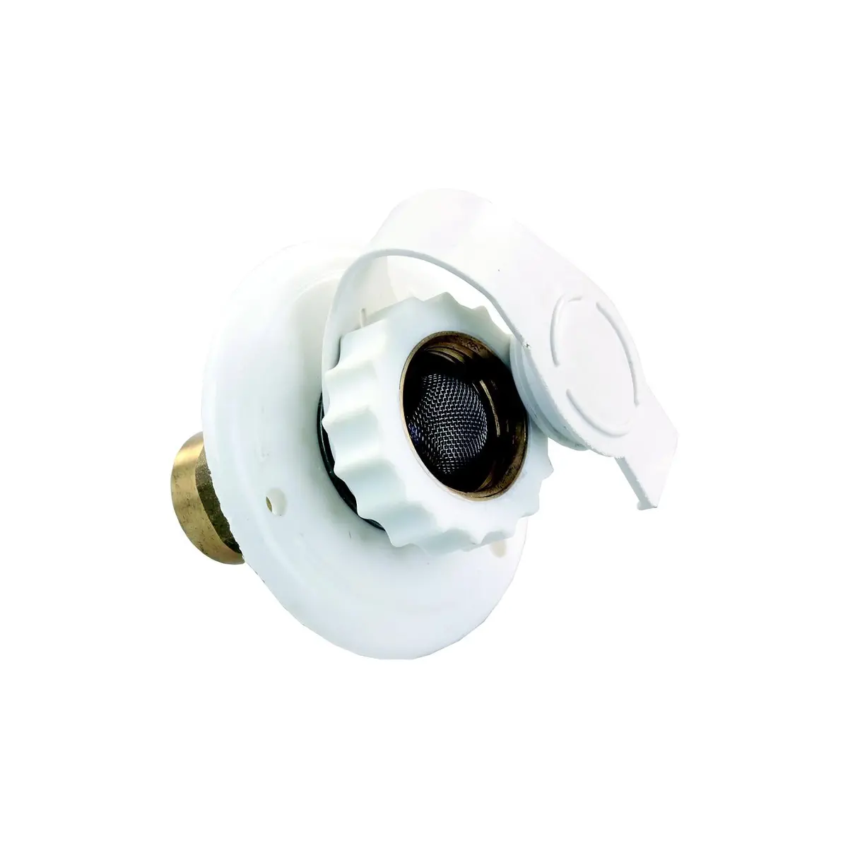 Jr Products 62135 White Plastic Rv City Water Flange 1