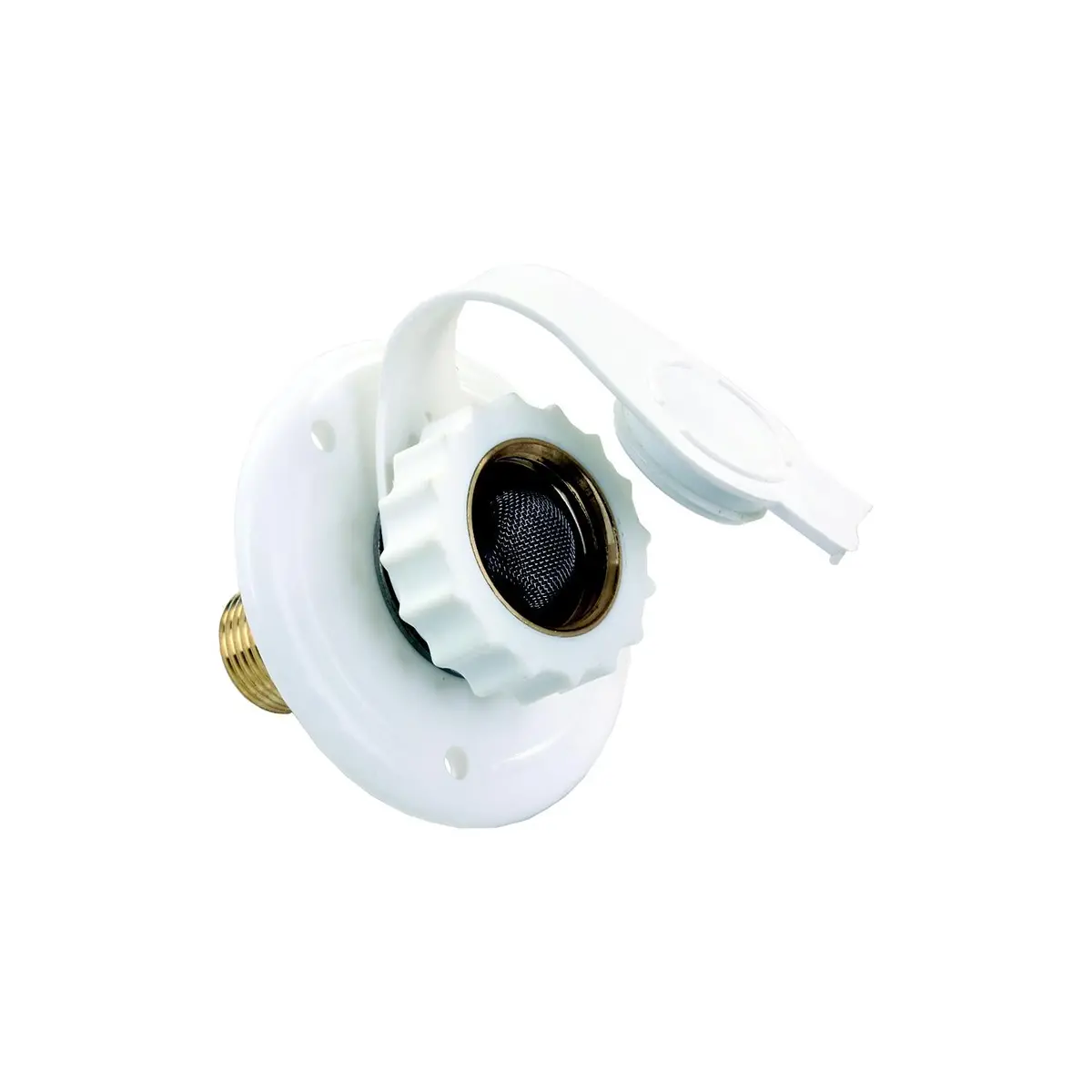 Jr Products 62145 White Plastic Rv City Water Flange 1