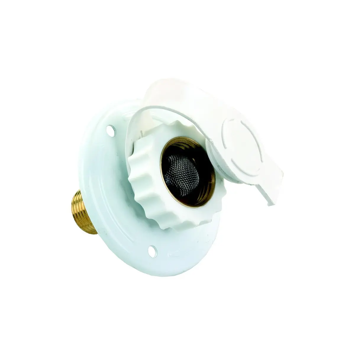 Jr Products 62165 Metal Rv City Water Flange 1