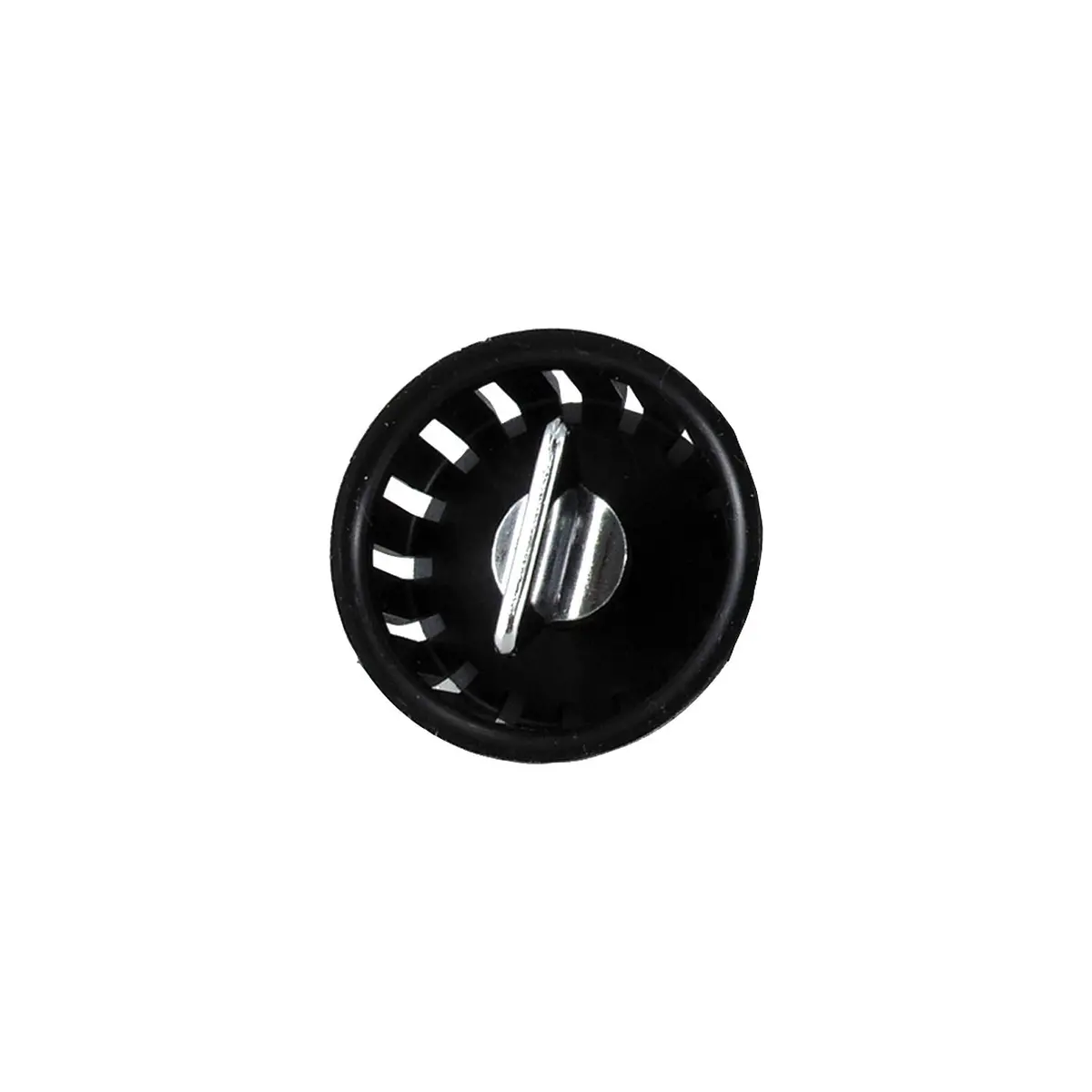 Jr Products 9491-300-062 Threaded Plastic Strainer Basket, Black/Chrome 1