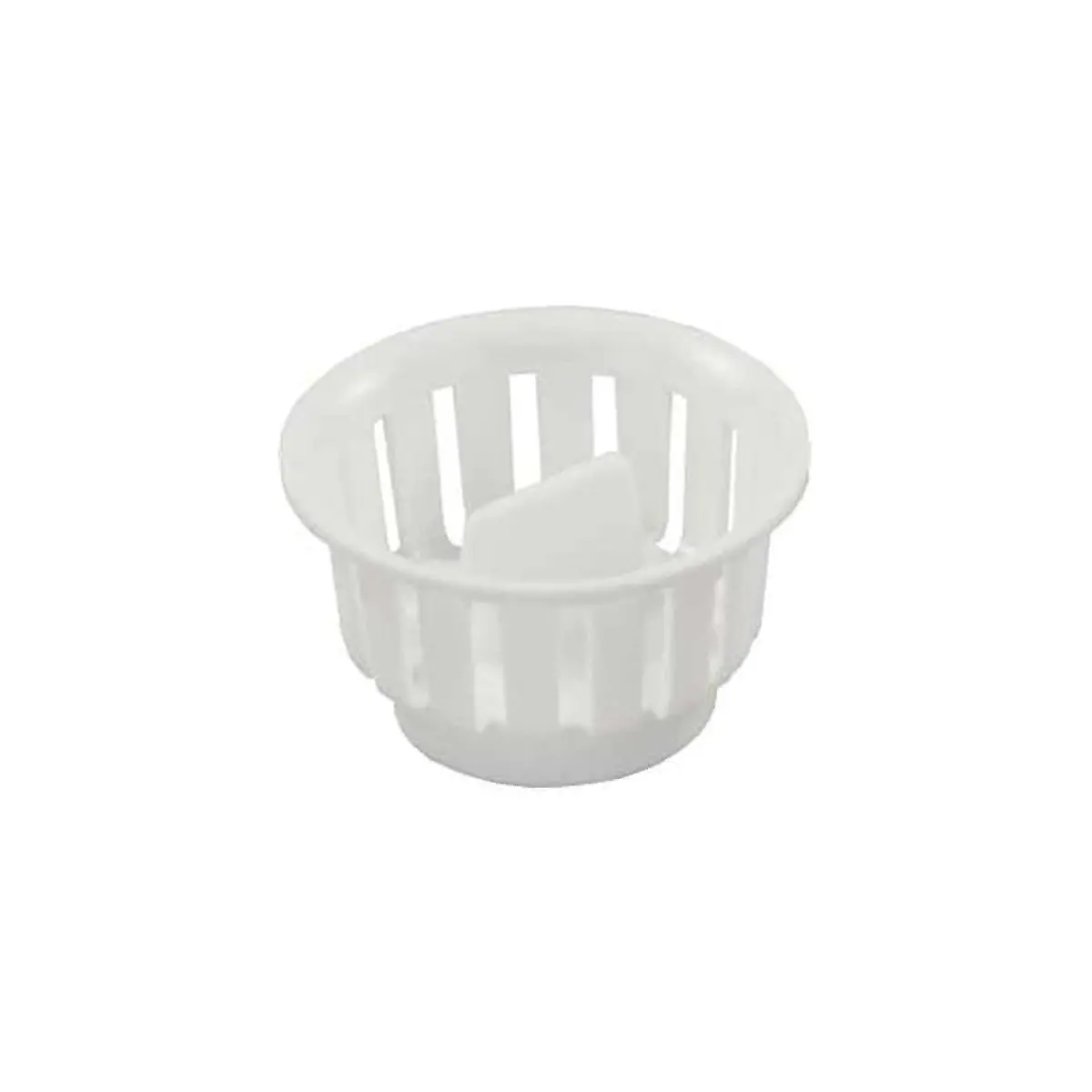 Jr Products 95045 Threaded Plastic Strainer Basket, White 1