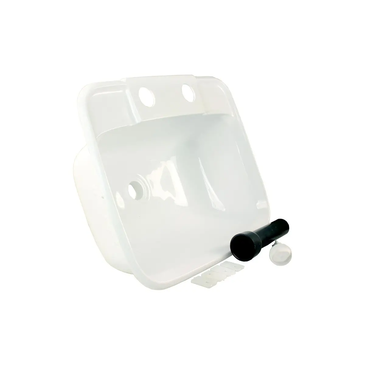 Jr Products 95351 White Molded Rv Lavatory Bathroom Sink 1