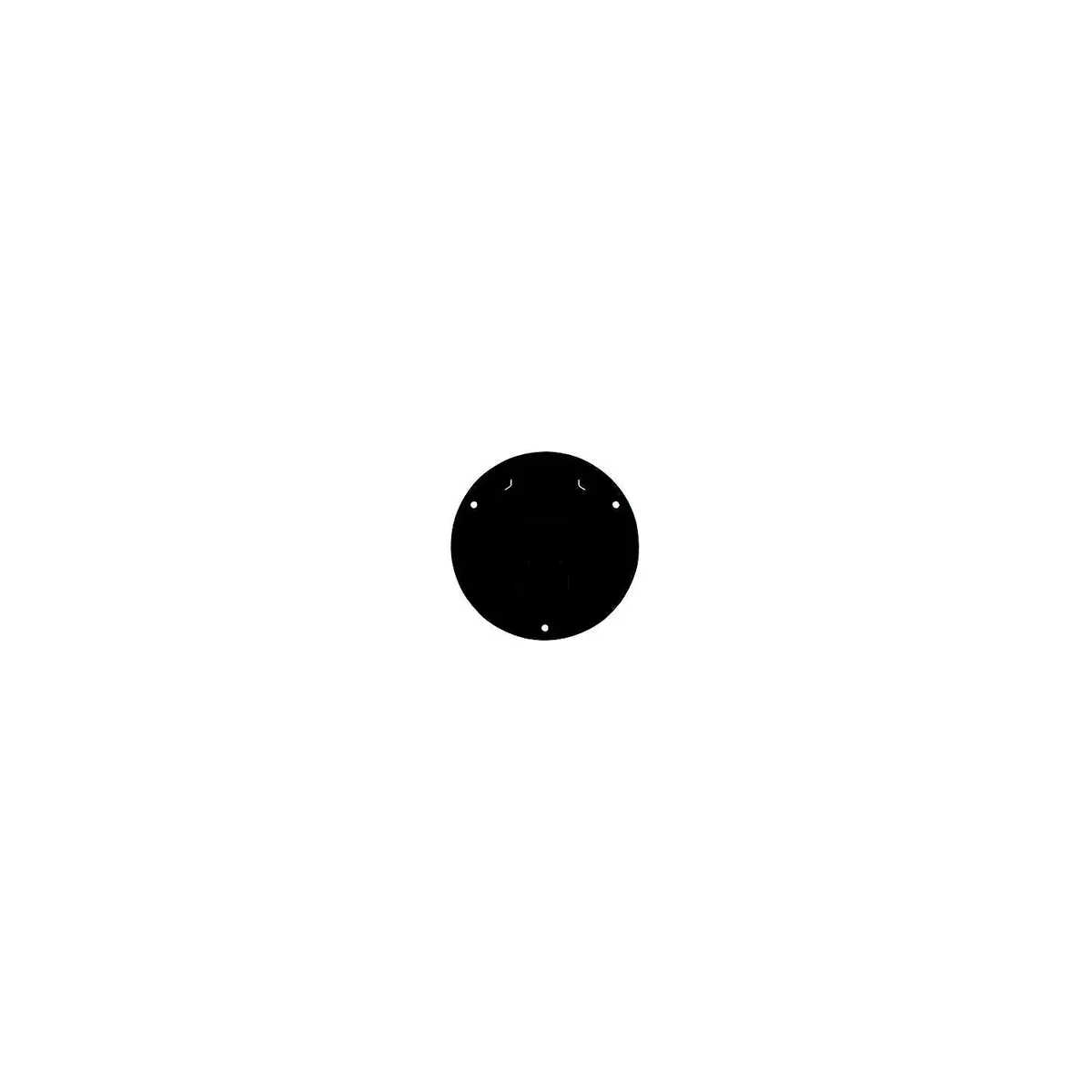 Rv Designer B123 Basic Round Cable Hatch, Black 1