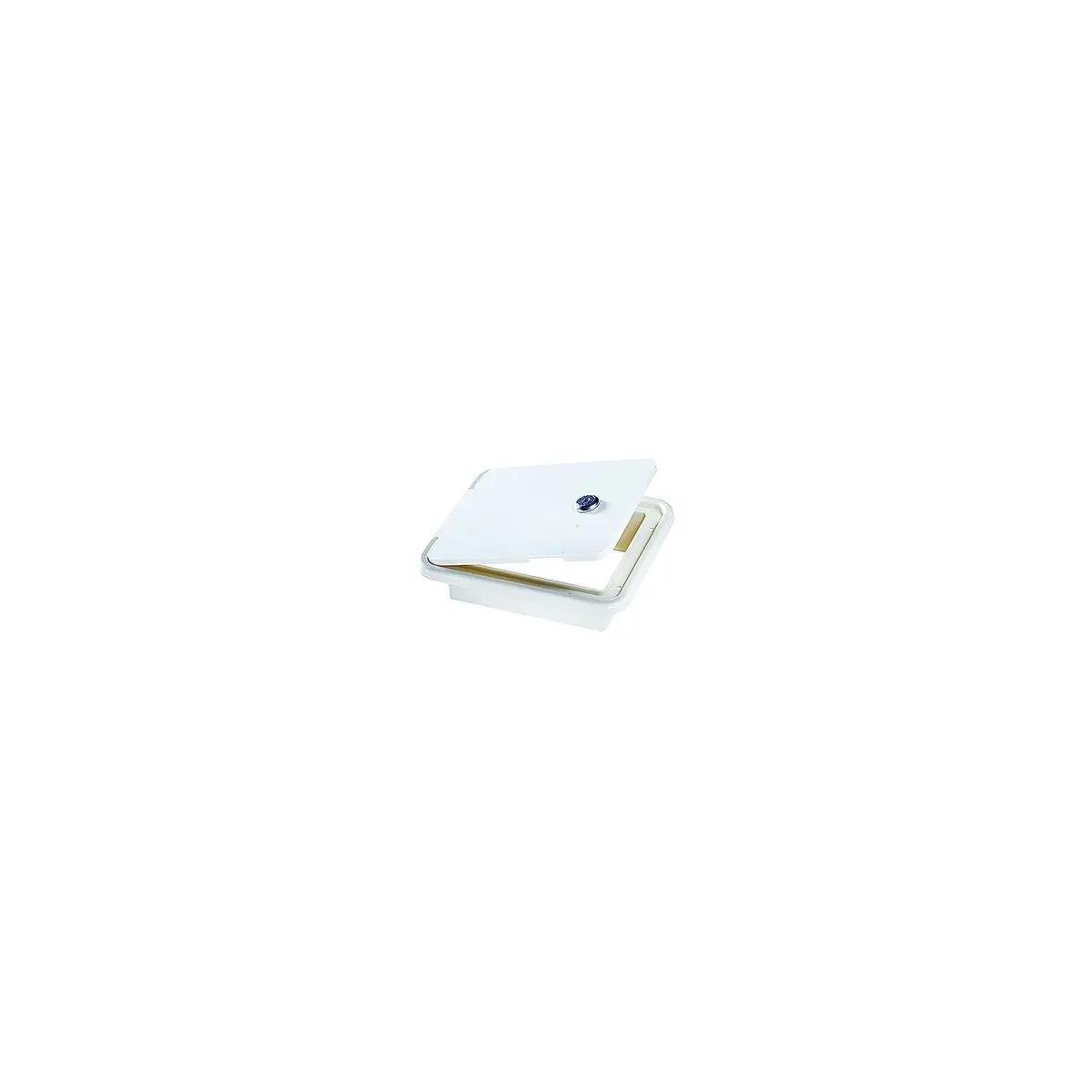 Rv Designer B150 White Rectangular Locking Rv Cable Hatch 7.6" X 6.5" X 2" 1