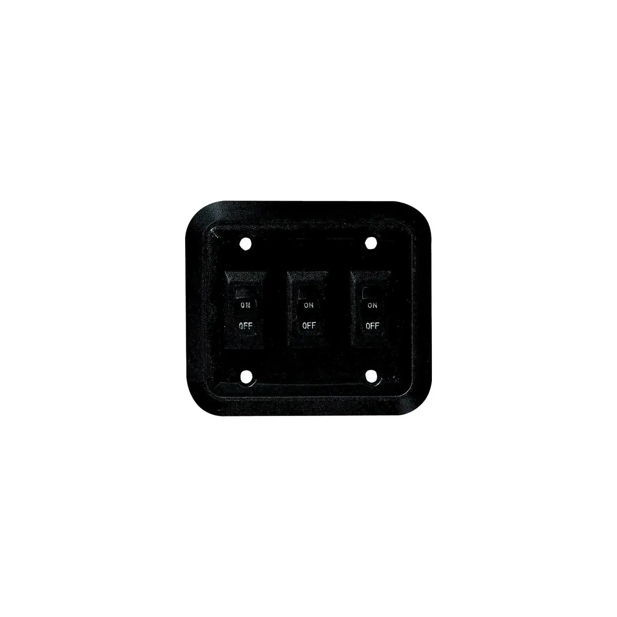 Rv Designer S660 Dc Triple Wall Switch In Plate, Black 1