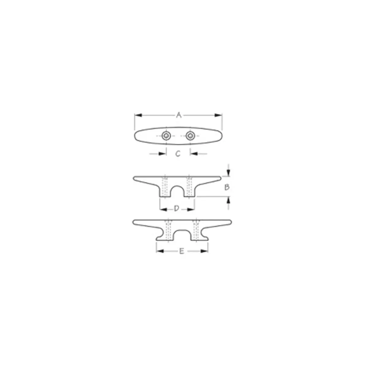 Sea Dog 043342-1 Seadog Heavy Duty Nylon Cleat, Flat Dark Earth, 1 Pr. 1