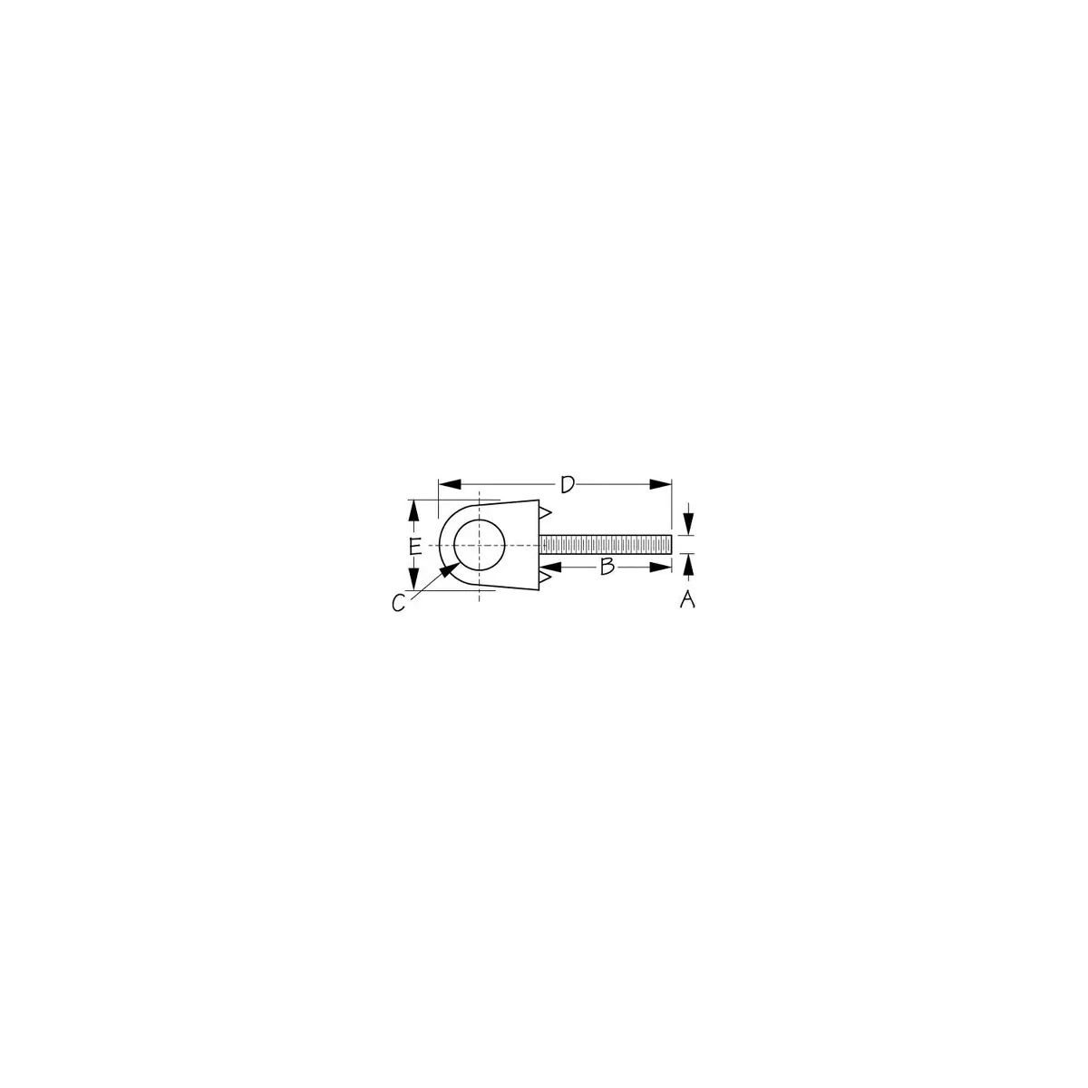 Sea Dog 079133-1 Sea-Dog Chrome Zinc Bow Eye 3/8" 1