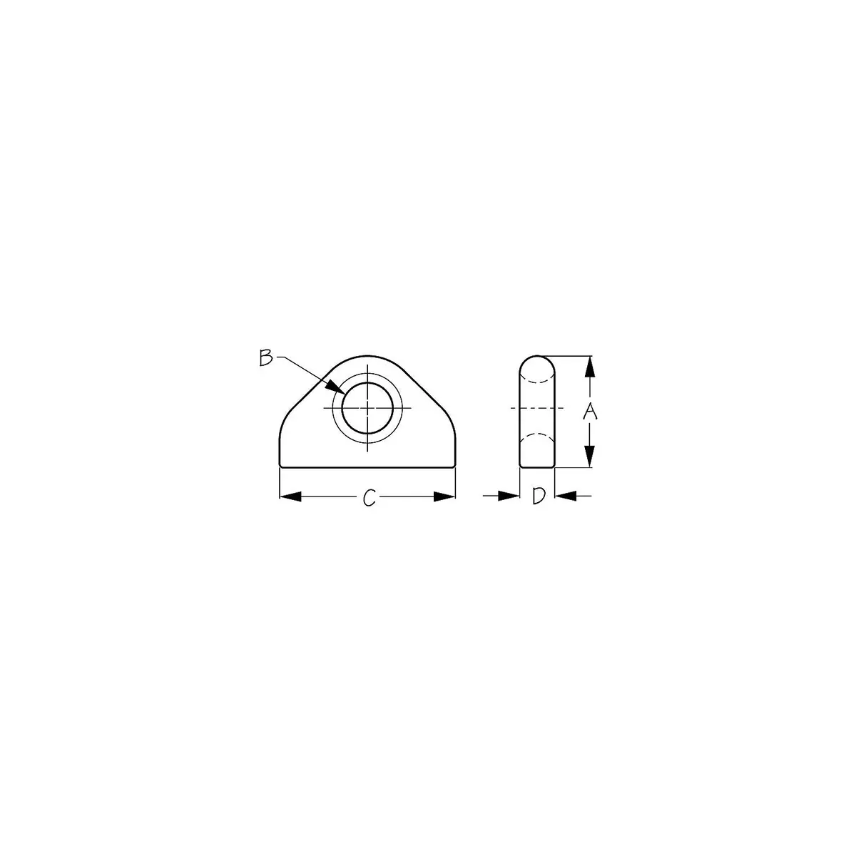 Sea Dog 79710 Seadog Weldable Bow Eye, Cast Aluminum 1