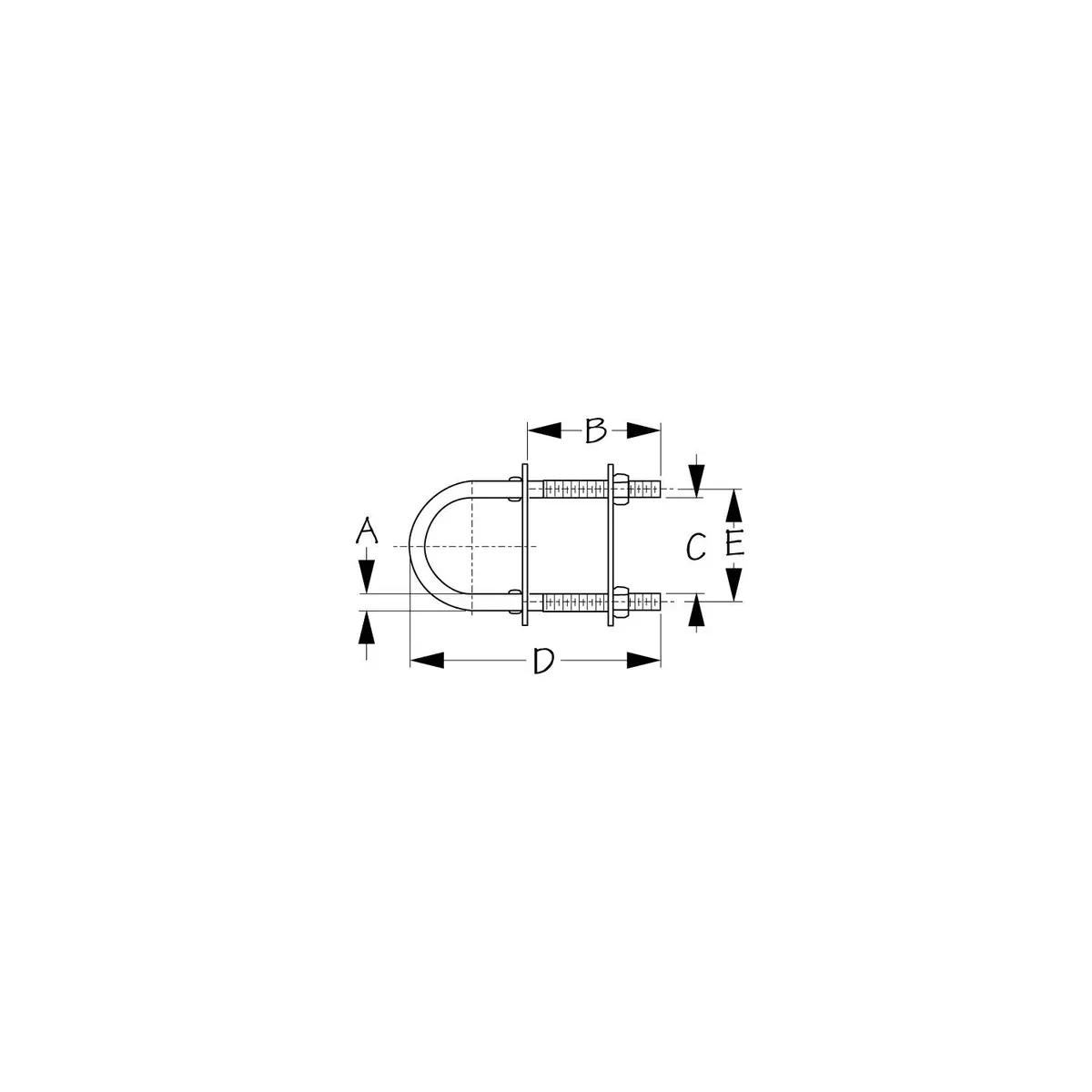 Sea Dog 080253-1 Sea-Dog U-Bolt Stainless Steel, 3/16" 1