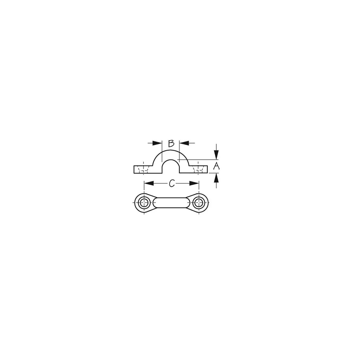 Sea Dog 81276 Sea-Dog Pad Eye Chrome/Bronze 3/8" 1