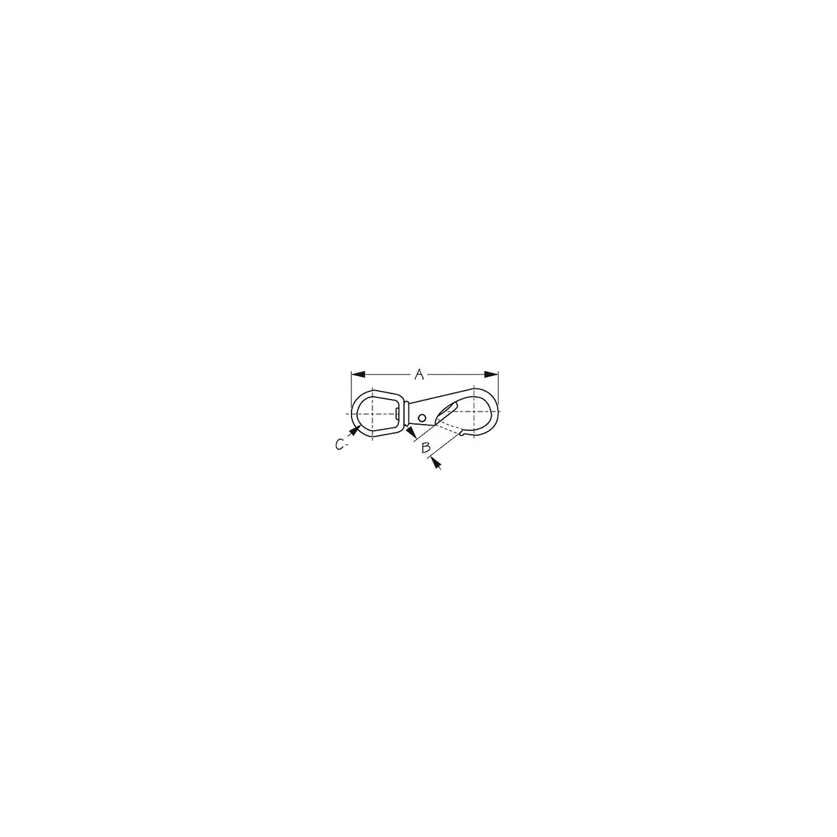 Sea Dog 139133-1 Snap #3 Brass Swivel Eye, Carded 1