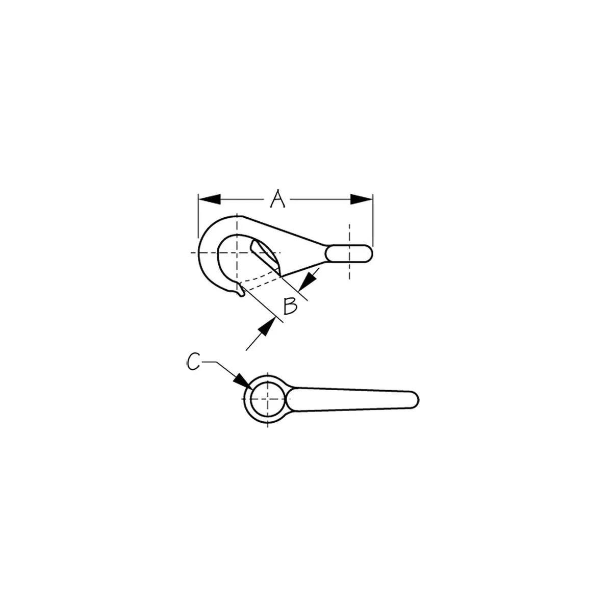 Sea Dog 146120-1 Seadog Fast Eye Boat Snap, Stainless, Size 0 1