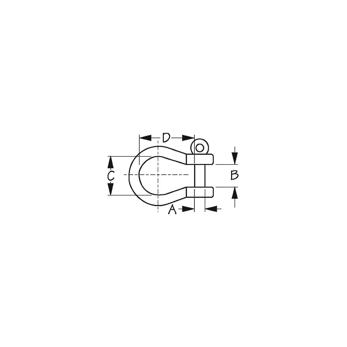 Sea Dog 147228 Sea-Dog Stainless Captive Bow Shackle, 5/16", Bulk 1