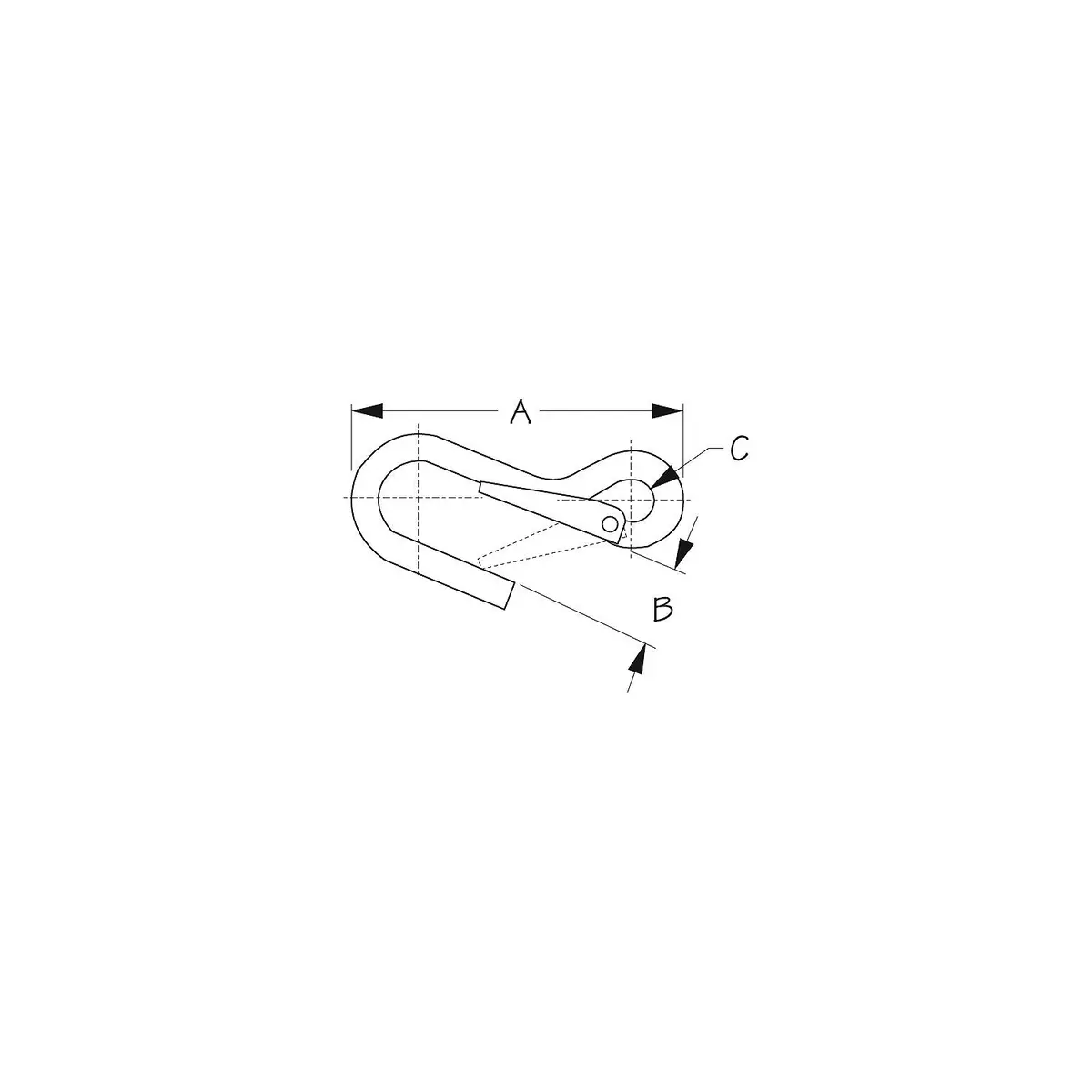 Sea Dog 155630-1 Spring Hook Plated Steel 1