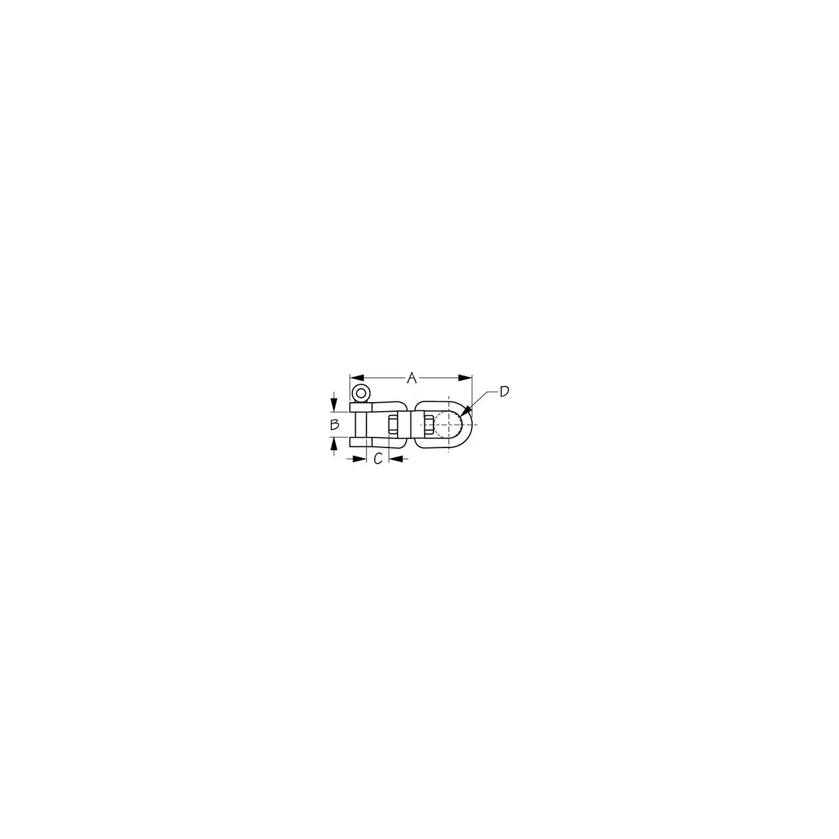 Sea Dog 182210 Sea-Dog Stainless Steel Eye & Jaw Swivel, 3/8" 1