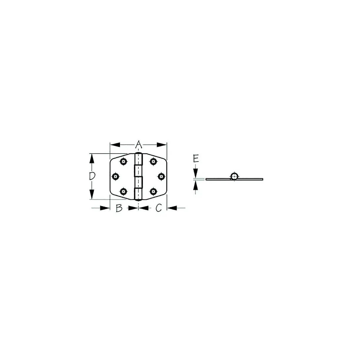 Sea Dog 203801-1 Sea-Dog Dampening Heavy-Duty Hinge 1