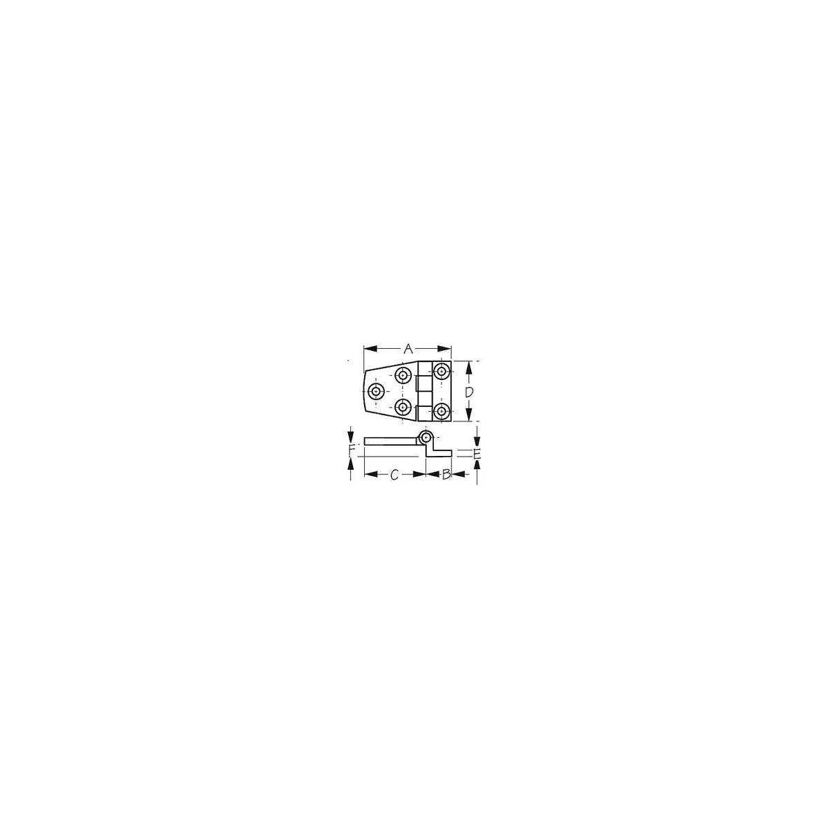 Sea Dog 205350-1 Seadog Offset Door Hinge, 316 Stainless, 2-1/8" X 1-1/2" 1