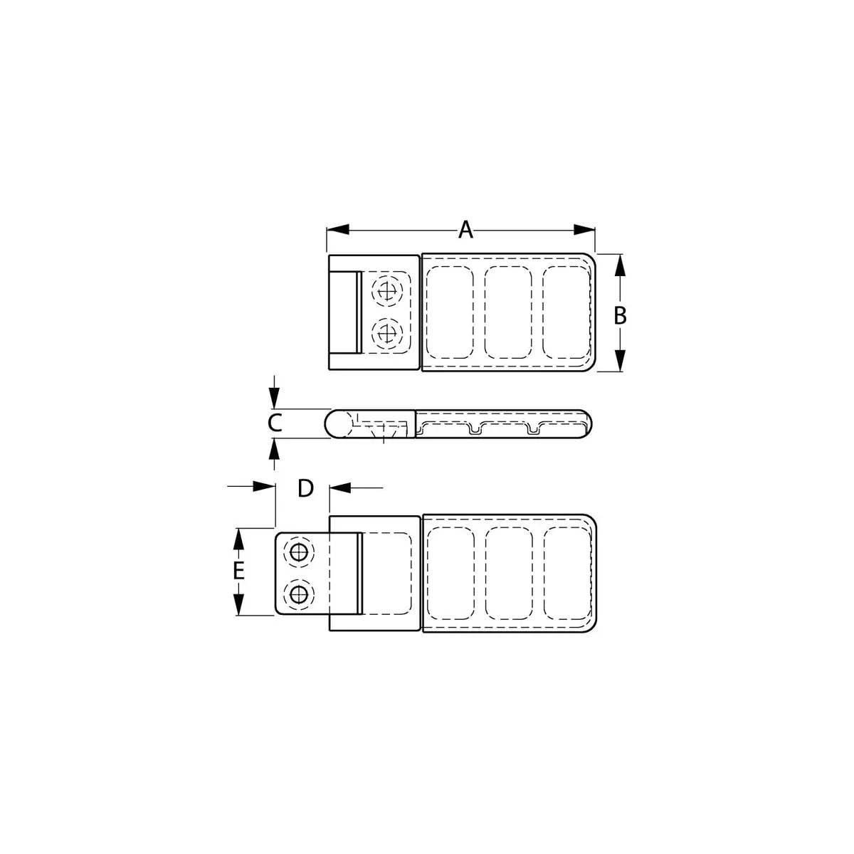 Sea Dog 221700-1 Seadog Sliding Door Stop | Cast 316 Stainless | #8 Fastener 1