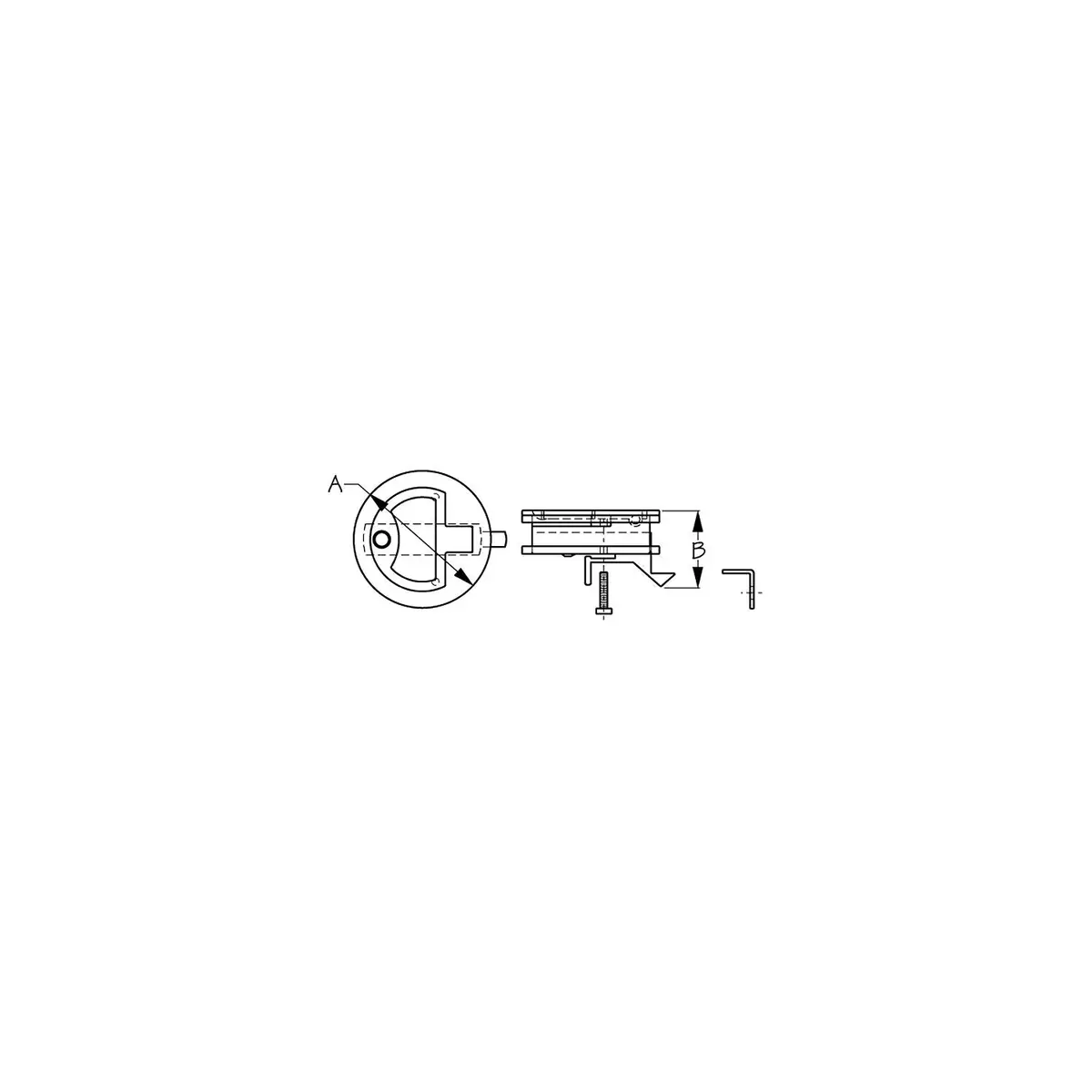Sea Dog 221972L Seadog T-Handle Slam Latch, Investment Cast 316 Stainless, 1/8" Fastener, 2" Diameter 1