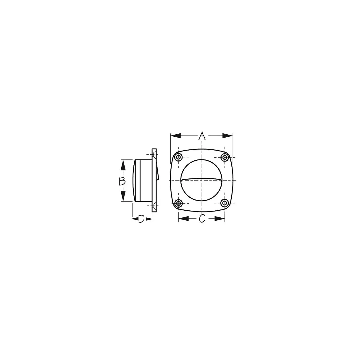 Sea Dog 227310-1 Delrin Flush Pull(Small) Black 1