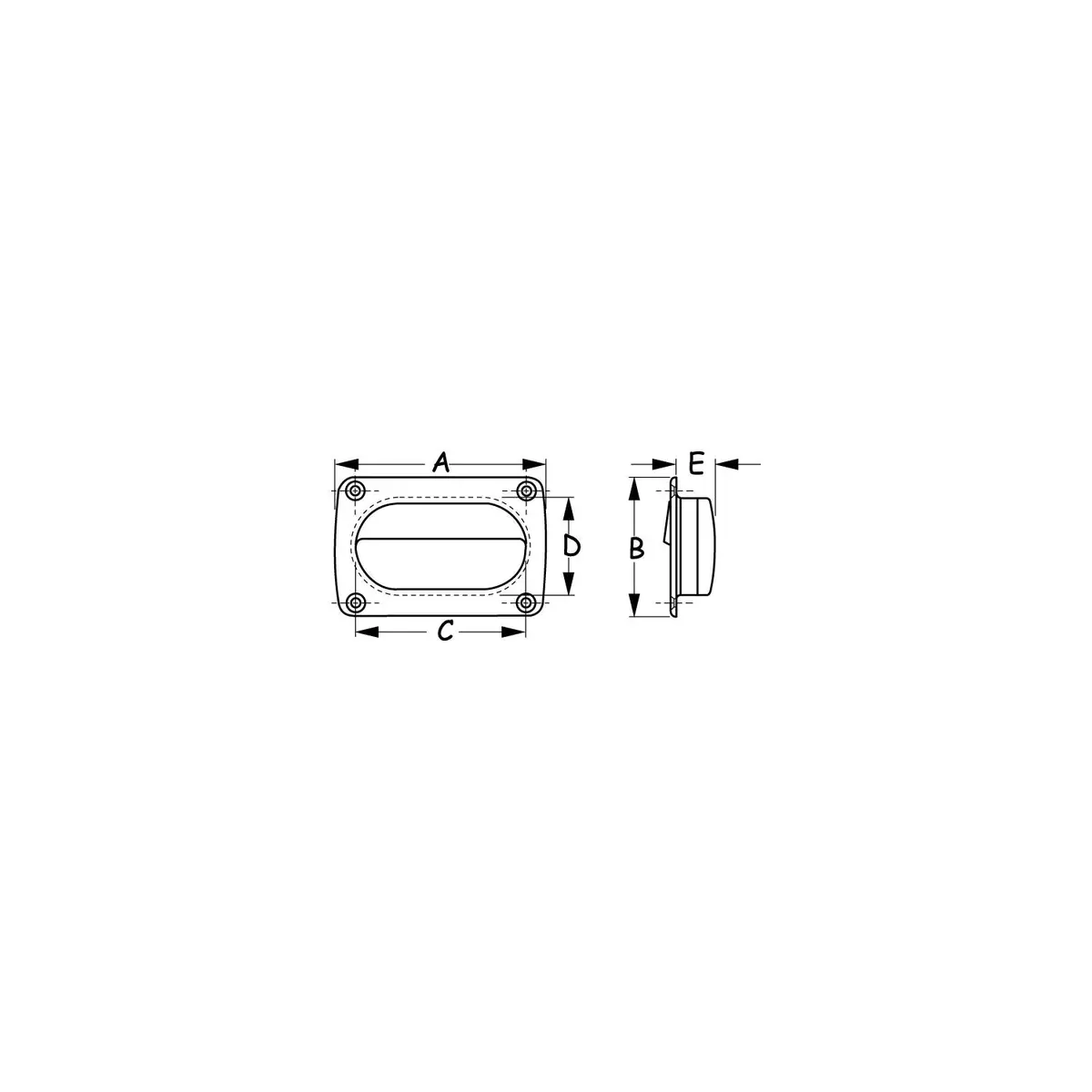 Sea Dog 227322-1 Flush Pull, Gray 1