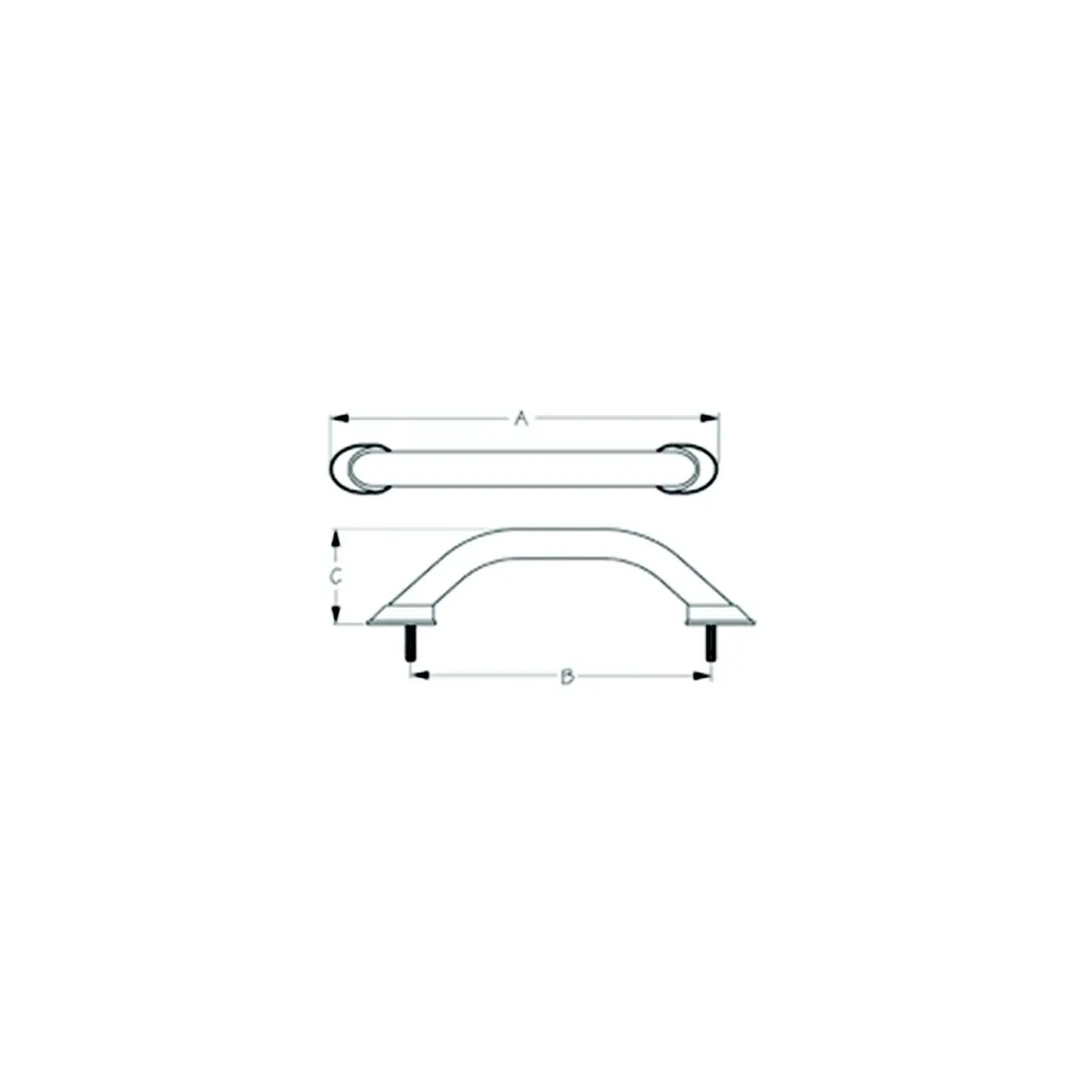 Sea Dog 254509-1 Seadog Led 12V Stud Mount Hand Rail, (6) Blue Led's, Formed 304 Stainless, 5/16" Fastener 1