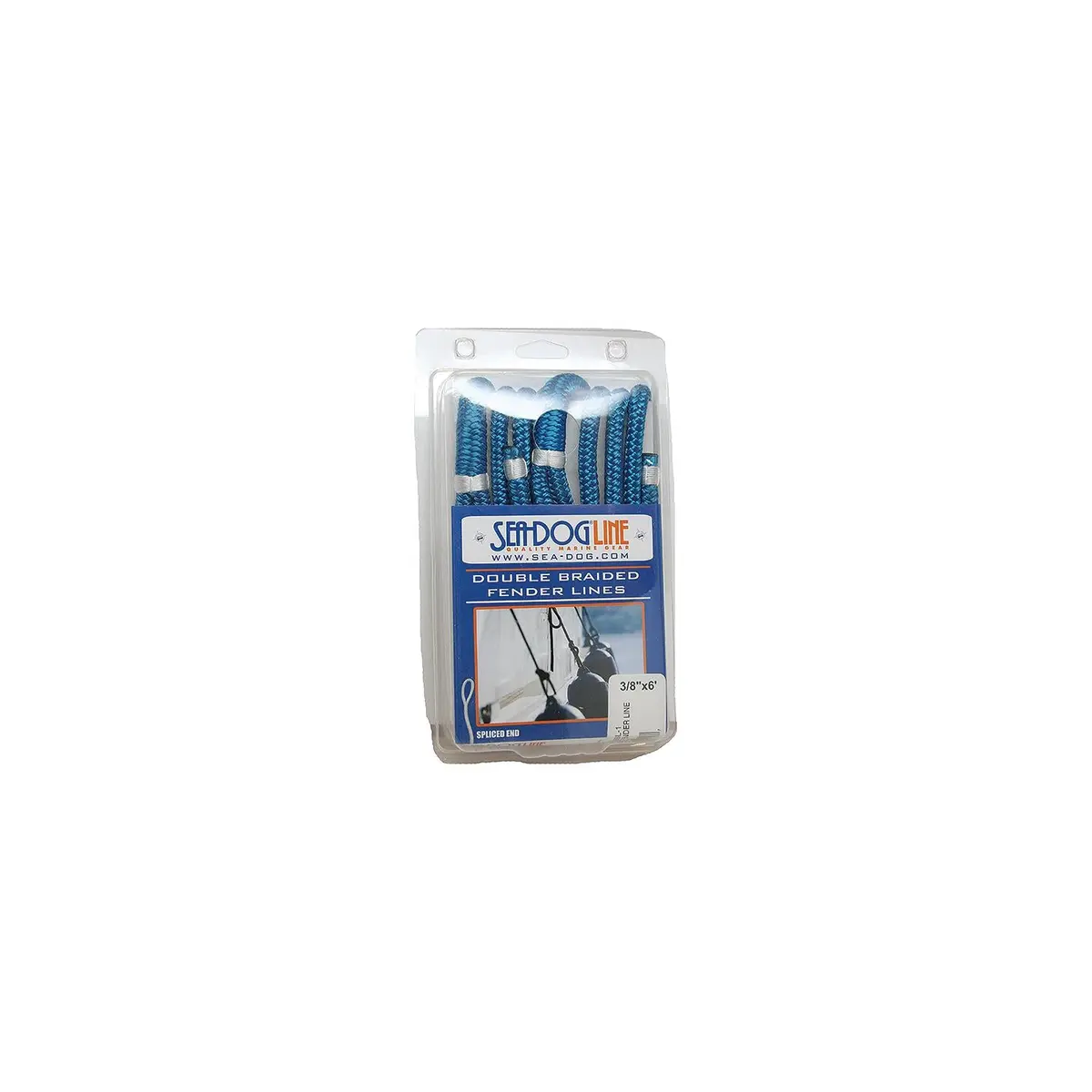 Sea Dog 302106006Bk-1 Premium Double Braided Nylon Fender Line, 1/4" Ã— 6', Black Pr. 1