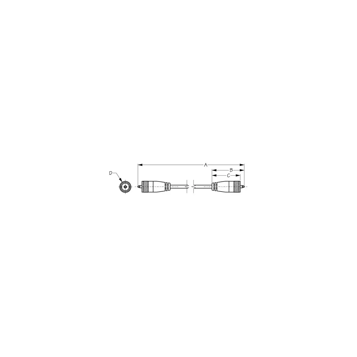 Sea Dog 329808-1 Sea-Dog Coaxial Cable Asm, A:50", B:2", C:1-3/4", D: 11/16" 1