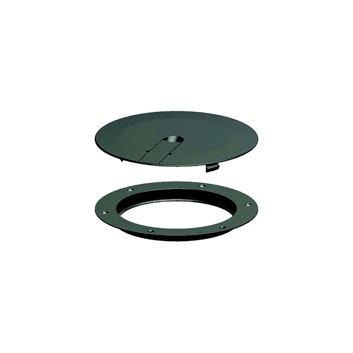 Sea Dog 336410-1 Sea-Dog Low Profile Pop-Out Deck Plate, A: 6", B:5-1/4", C=4-1/8", D: 3/16", White, #8 Fh 1