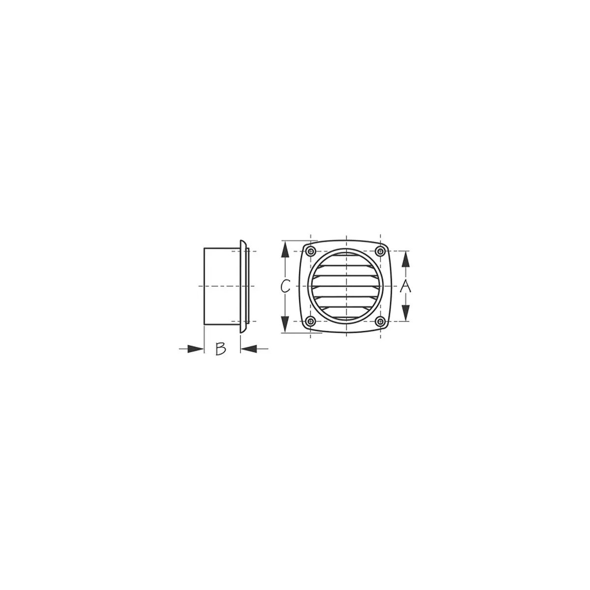 Sea Dog 337325 Seadog Hose Thru Vent, 3" Black 1