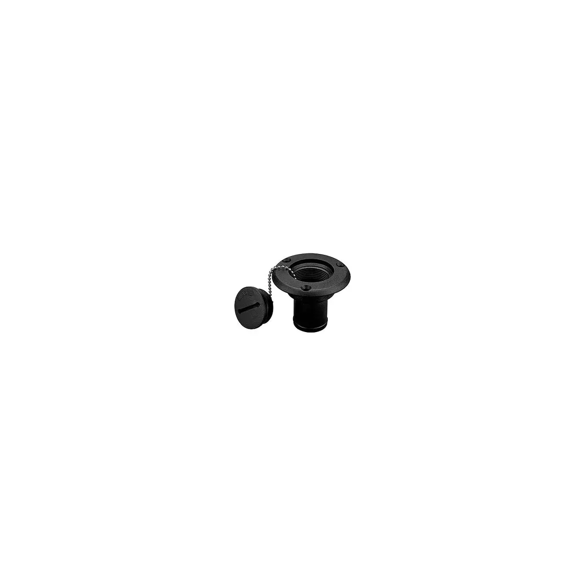 Sea Dog 357010-1 Gas Deck Fill, Fiberglass Nylon W/Red Slotted Cap, A: 1-1/2"Hose, B:2-1/2", C: 3-3/8" 1