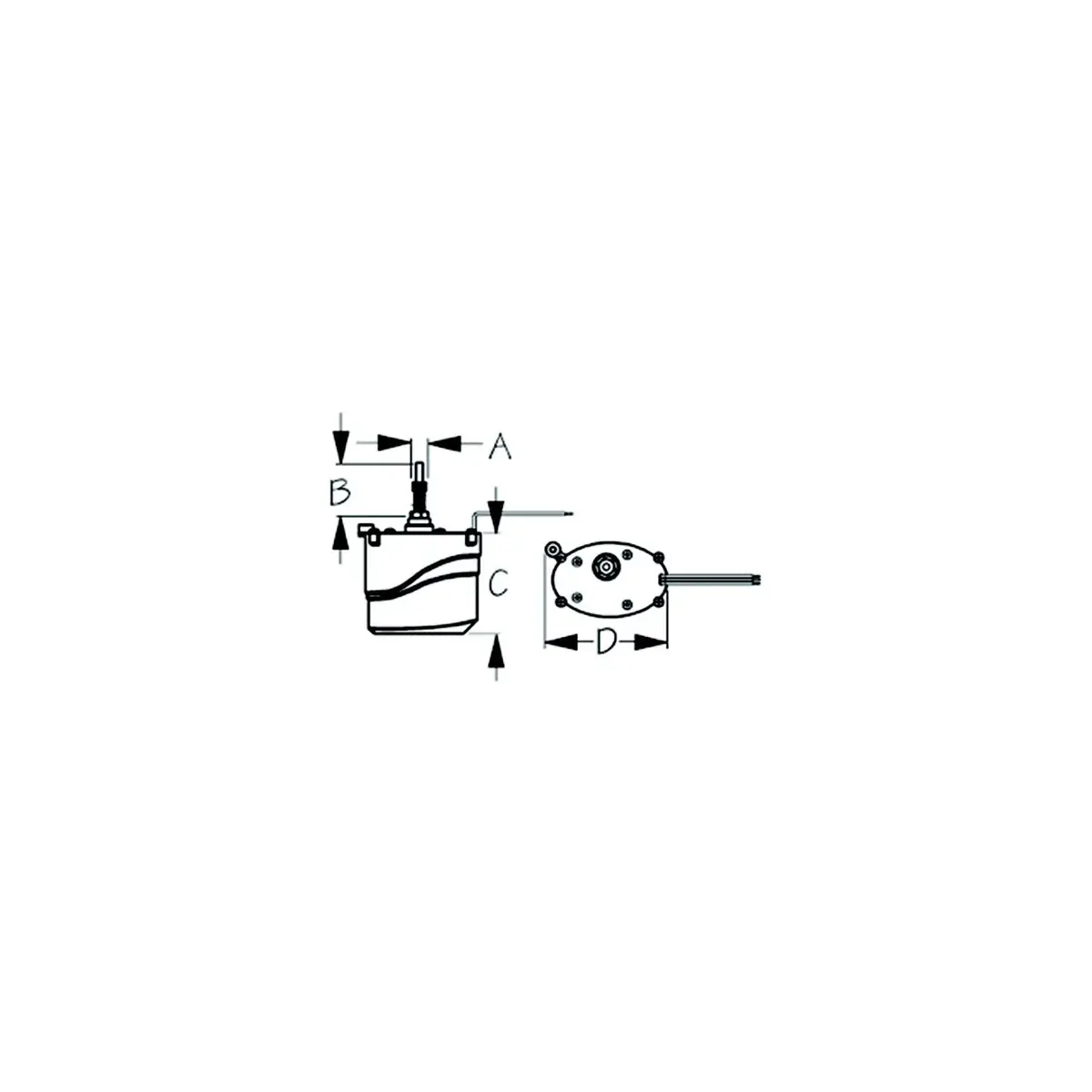 Sea Dog 412328W-3 Waterproof 12V Wiper Motor, White, 2.5" Shaft, Two-Speed, Self-Parking, Powder Coated Alum/Ss 2