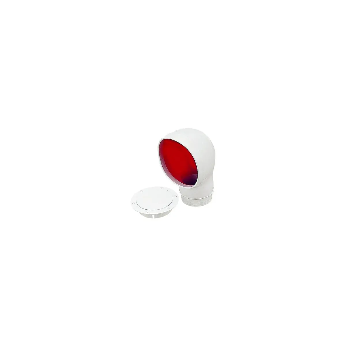 Sea Dog 727135-3 Seadog Pvc Standard Profile Cowl Vent & Snap On Deck Plate, White W/ Red Interior 1