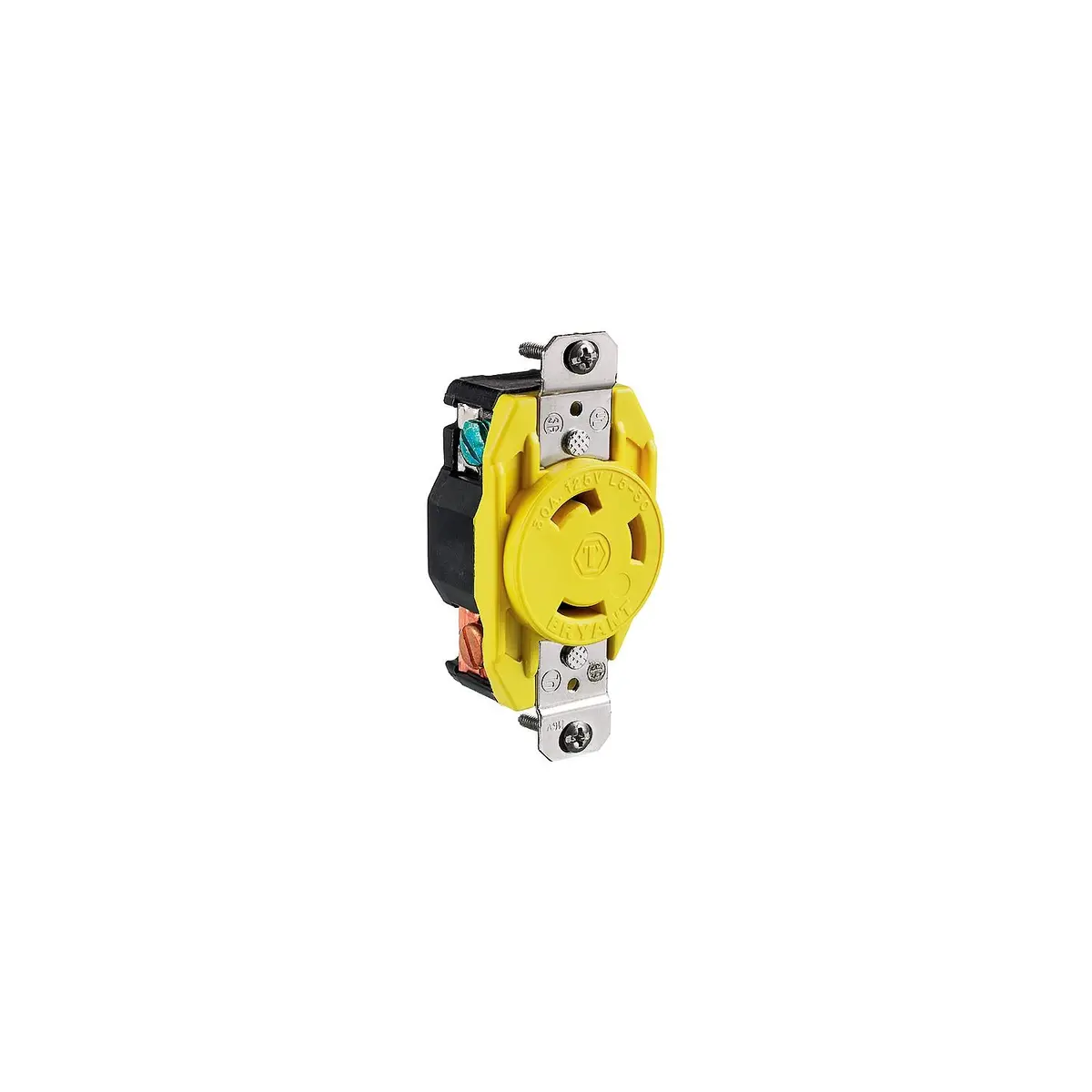 Hubbell Hbl305crr Yellow 30A 125V Locking Receptacle 1