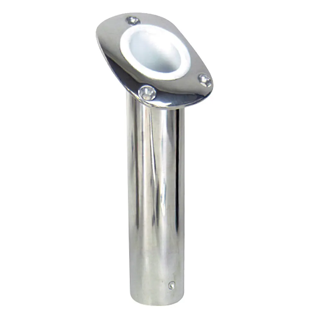 Whitecap S-0096 Bluewater 30 Deg. Stamped S.S. Flush Mount Rod Holder 1